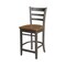 International Concepts 30 in. Solid Wood Round Top Pedestal Dining Table w/2 Counter Height Stools in Hickory/Washed Coal K45-30RT-23B-S6172-2 - alternate 3